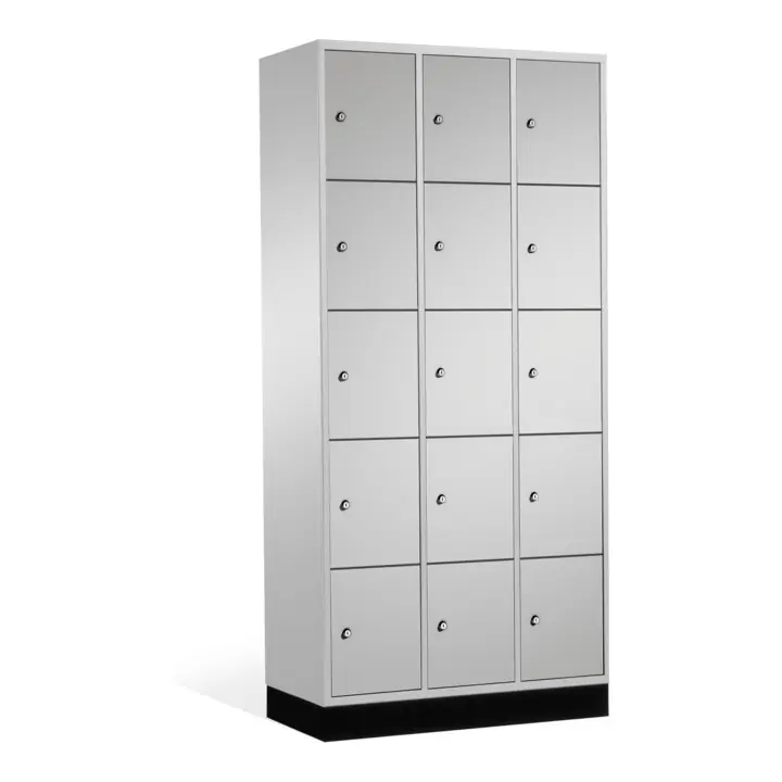 Promotion Saisonnière C+P Armoire d'intro, 15 compartiments, H1950xL920xP500mm Avant Corps gris clair Corps gris clair Gris clair