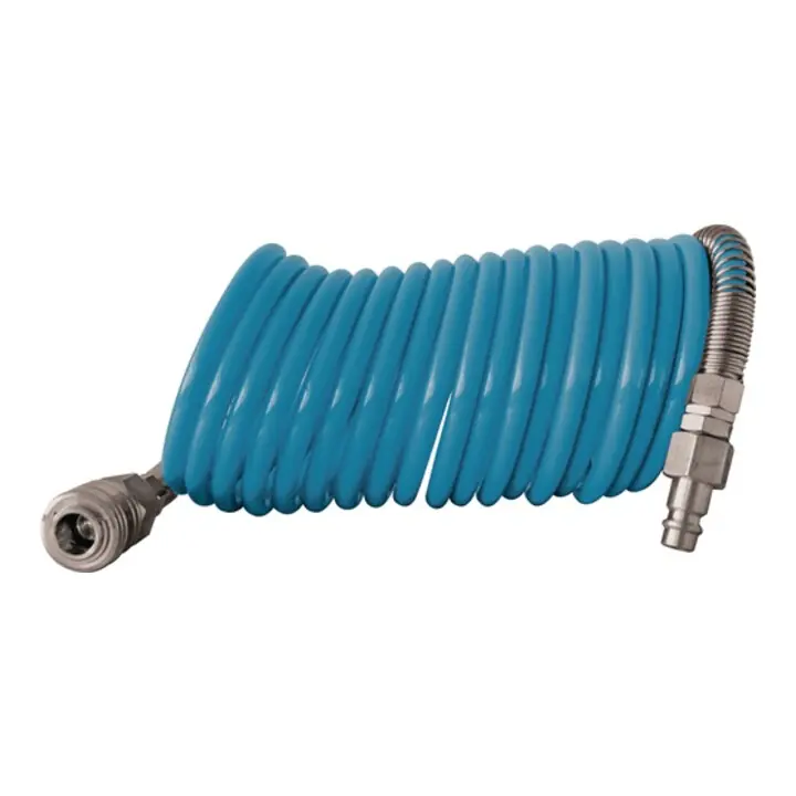 Set de tuyaux spiralés D. int. 6 mm D. ext. 8 mm L. 7,5 m polyamide raccord DN 7 Jusqu’à Épuisement Des Stocks