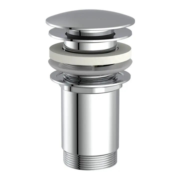 Acheter En Ligne KIRCHHOFF Robinet-poussoir de vidange avec trop-plein, chrome, 1 1/4