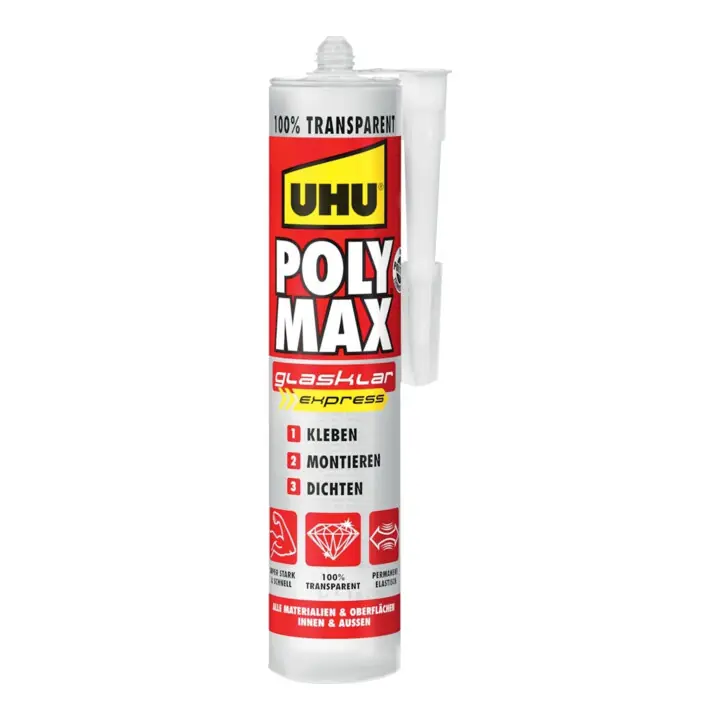 UHU 1K-Hybrid-Polymer POLY MAX EXPRESS transparent 300 g cartouche Quantité Limitée