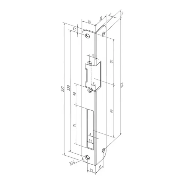 Clé de verrouillage angulaire IW 324 R-10 EST VA rd.DIN R ASSA ABLOY Vente Directe