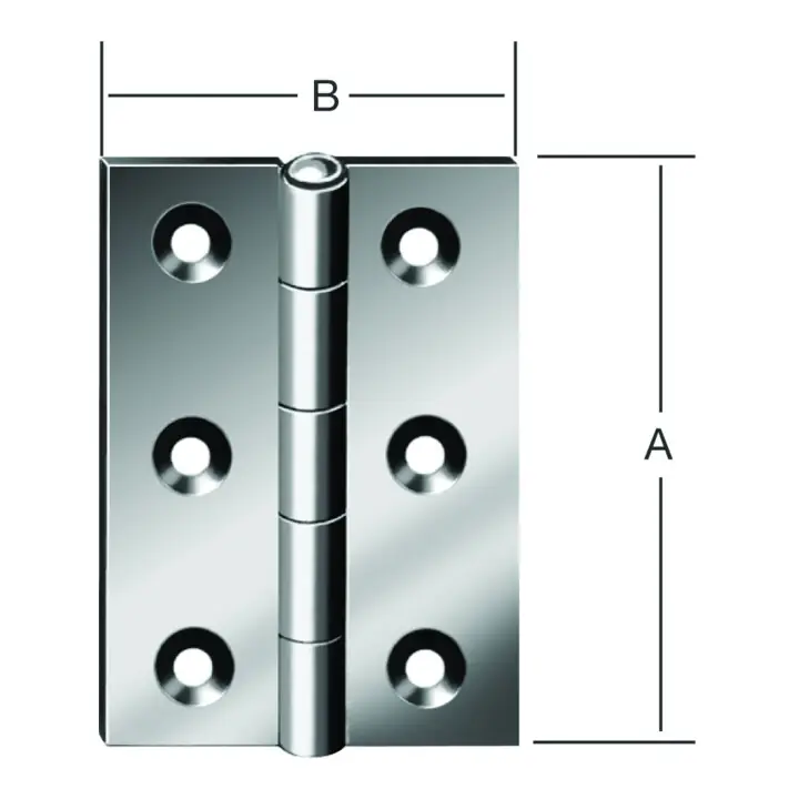 Réduction VORMANN Charnière de porte semi-large L46xH60mm, roulée galvanisée