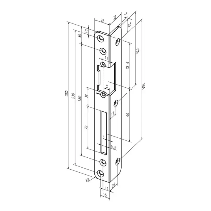 Produit De Marque Clé de verrouillage d'angle de sécurité 069 S.3mm STA blanc DIN R