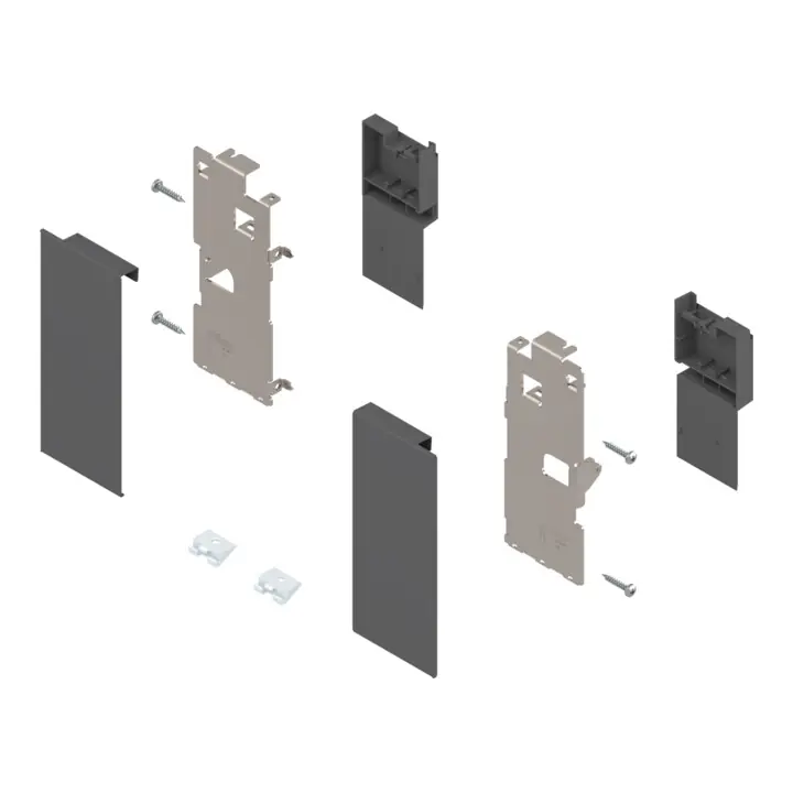 Authentique Blum LEGRABOX support de façade, hauteur K, pour tiroir à l&rsquo;anglaise, gauche/droite, gris orion mat