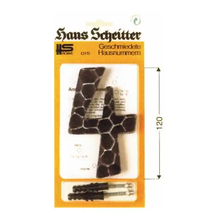Haute Qualité HS ROWE SCHEITTER, numéro de maison 15 noir martelé n° »3&Prime;