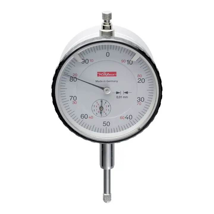 Comparateur M2 T 10 mm lecture 0,01 mm paroi arrière magnétique Käfer Nouveauté