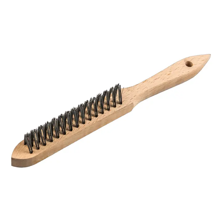 Super Prix Brosse pour soudures d'angle Klingspor, nombre de rangées 3, 125 x 25 x 290 mm manche en bois 0,35 acier