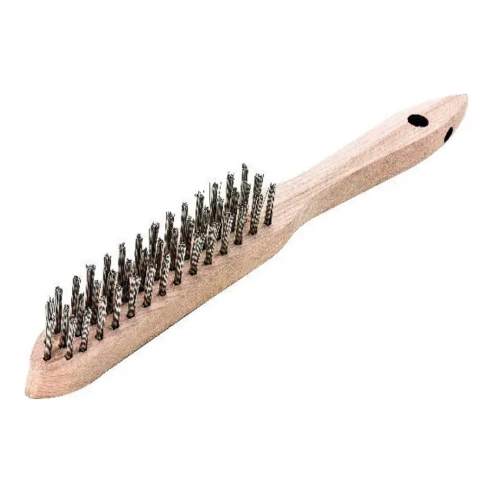 Réduction Lessmann Brosse à main fil acier lisse 0,35 mm 3 rangs