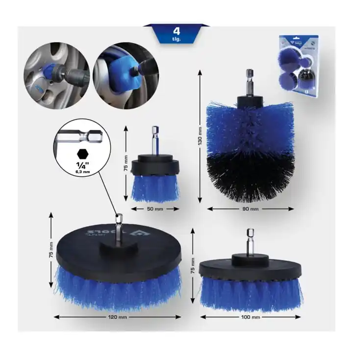 Brilliant Tools Jeu de brosses pour perceuses, 4 pcs Marque