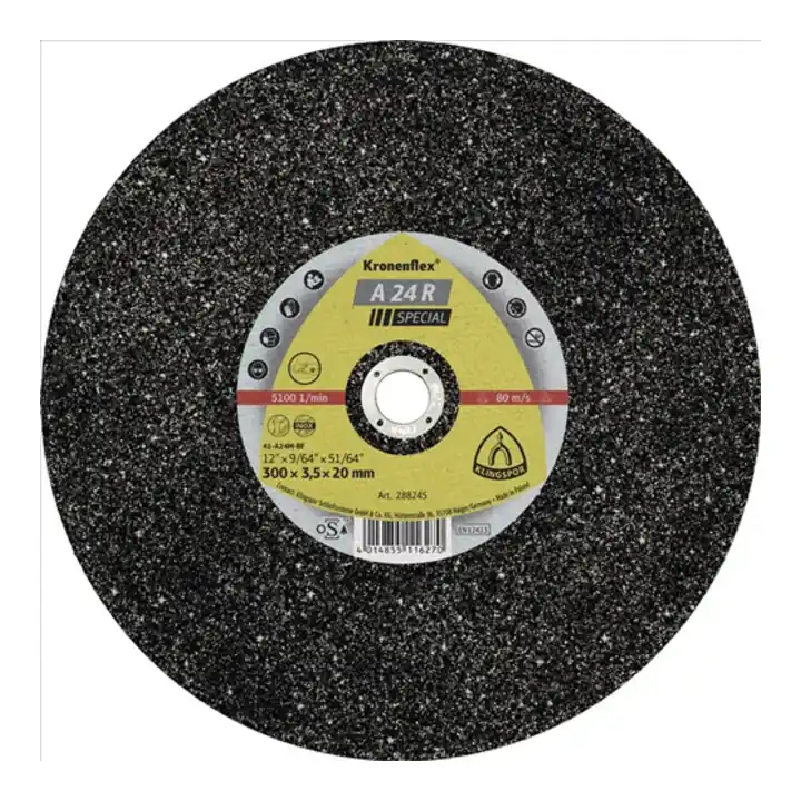 Soldes Disque à tronçonner A 24 R Special D350x4mm droite acier perçage 20 mm KLINGSPOR