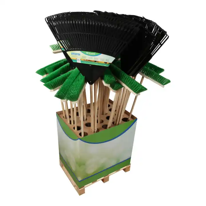 Bon Plan floraworld Balai à feuilles et gazon, balai de jardin et de rue Display FW