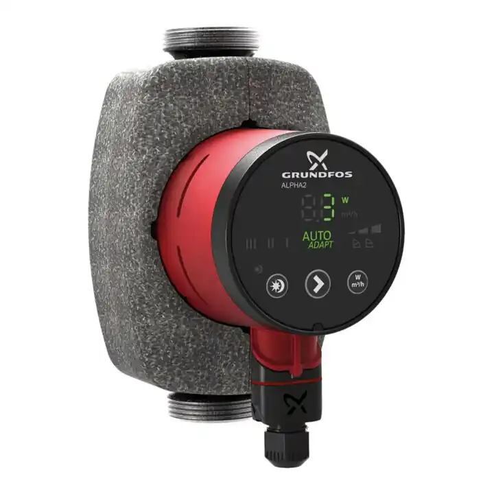 Grundfos Pompe de circulation haute efficacité Alpha2 25-60N, G 1 1/2, 180mm, PN 10, 230 V, ES Fait Main