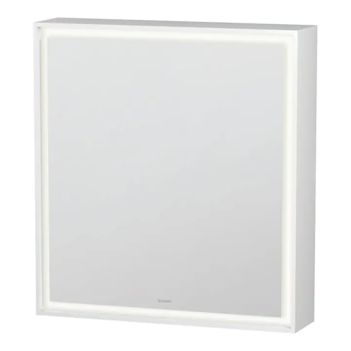Dernier Modèle Duravit Vis à aggloméré pour lavabo L-Cube 65×15,5x70cm, LED, blanc, connexion gauche, blanc mat