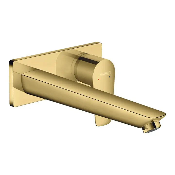 hansgrohe Kit de montage Talis E Mitigeur lavabo encastré, bec 225 mm, or poli Dernière Chance