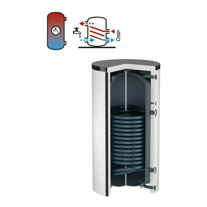 Flamco Chauffe-eau à accumulation Duo 1500 l, blanc, avec isolation EPS En Vogue