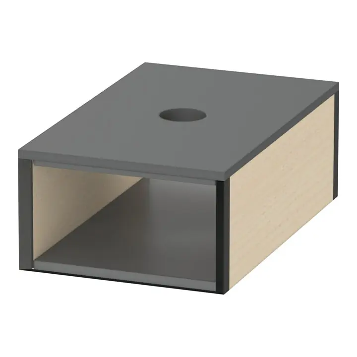 Duravit Box XSquare 10×16 cm, vis pour panneau aggloméré, avec couvercle, érable massif Dernier Modèle