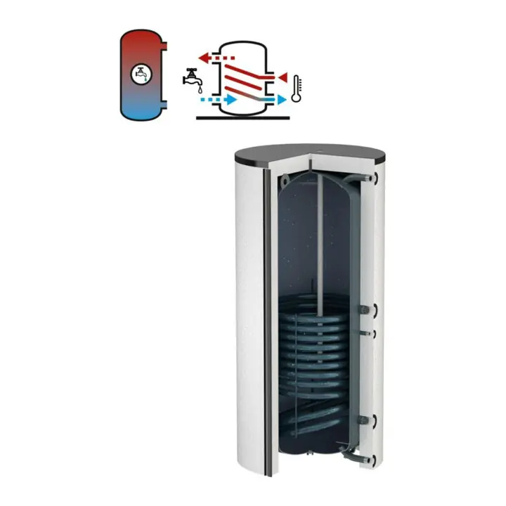 Dernière Chance Flamco Chauffe-eau à accumulation Duo 750 l, blanc, avec isolation EPS