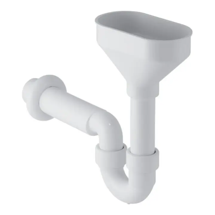 Achetez Aujourd’hui Geberit Siphon coudé d'évacuation Ø 50 mm, avec entonnoir ovale, pour appareils, blanc