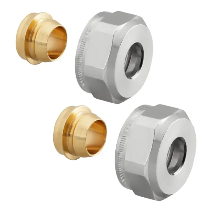 Raccords à compression OV 10mm, double, pour tubes cuivre et acier Premium