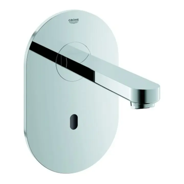 Grohe Cosmopolitan E Bluetooth chrome, robinet mural lavabo infrarouge, sans mitigeur, transformateur Petit Prix