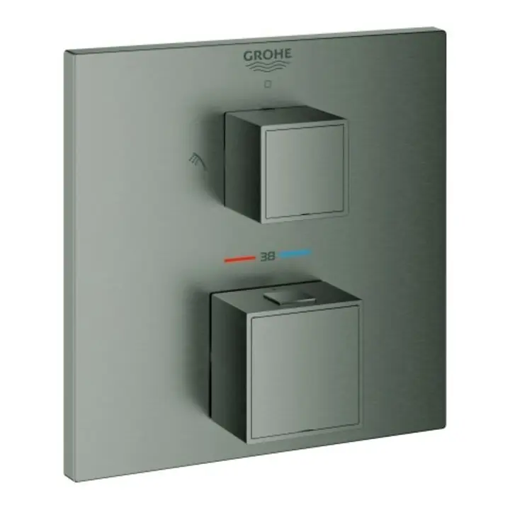 Grohe Kit de montage Grohtherm Cube encastré UP-Br-THM, mitigeur 2 voies, graphite mat Artisanat