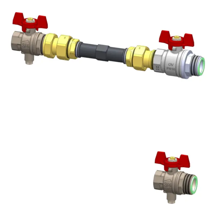 Oventrop Ensemble de raccordement compteur de chaleur 1 Multidis SFQ DN 20, passage Commande En Gros