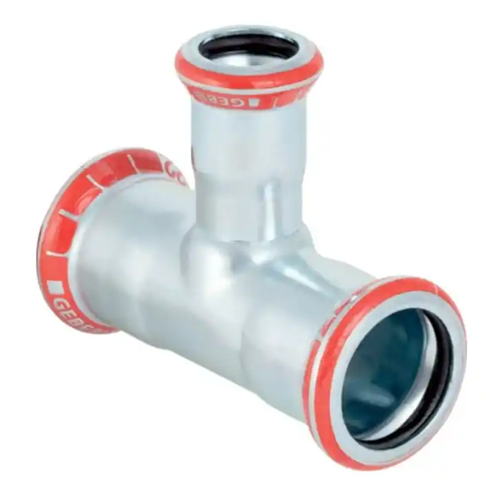 Geberit Té Mapress acier C d= 42x28x42mm, réduit Petit Prix
