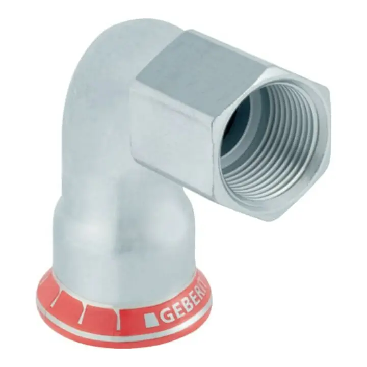 Commander Maintenant Geberit coude de transition Mapress acier C d 22xRp 1/2, 90°, femelle, zingué extérieur