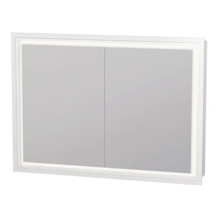 Nouvelle Collection Duravit Vis pour panneau avec arrêt de porte L-Cube LED, 100x70x15,5 cm, graphite mat