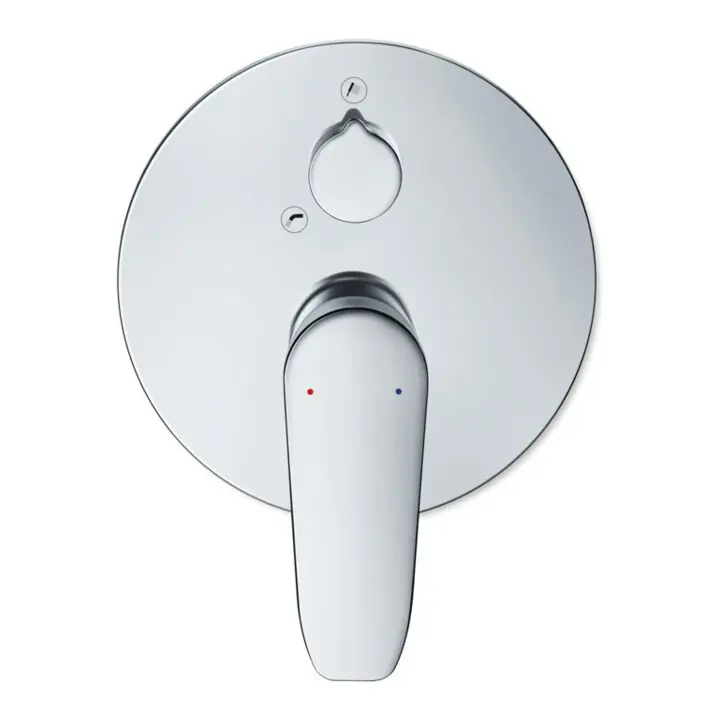 Authentique Duravit Kit de montage B.1 Mitigeur baignoire encastré, rond, chrome, avec inverseur