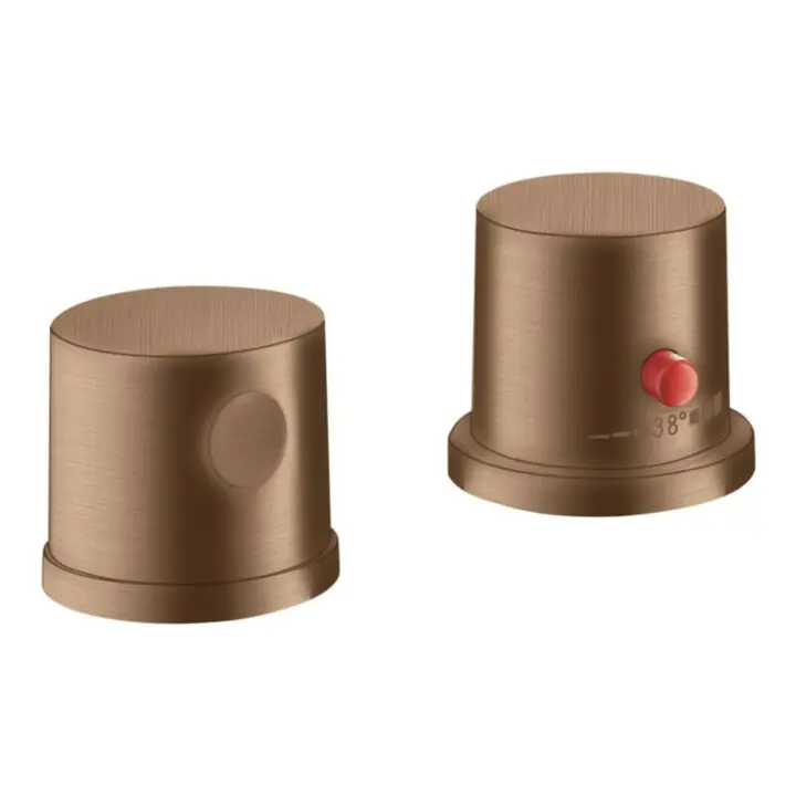 Exclusif hansgrohe Axor Uno Kit de montage complet 2 trous mitigeur thermostatique, brossé or rouge