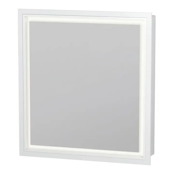 Premium Duravit Vis pour panneau avec arrêt de porte L-Cube 65×15,5x70cm, LED, blanc, connexion gauche, blanc mat