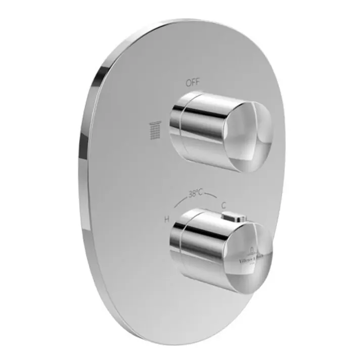Prix Promo V&B Kit de montage ANTAO Thermostat encastré avec régulateur de débit 1 voie, chrome