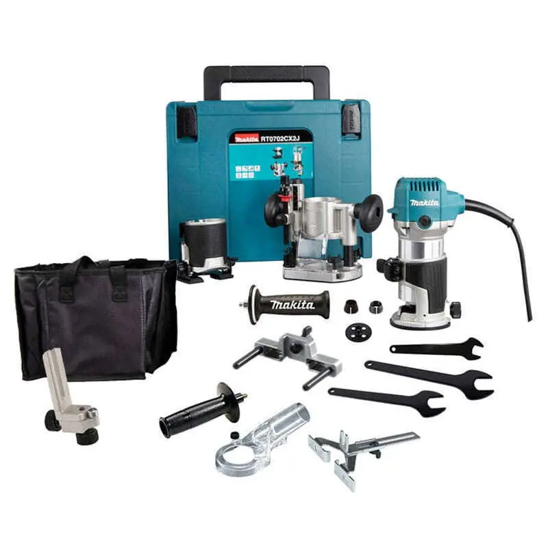 Affleureuse-défonceuse 710w Ø8 ou 6mm en Makpac - MAKITA RT0702CX2J Retour Gratuit