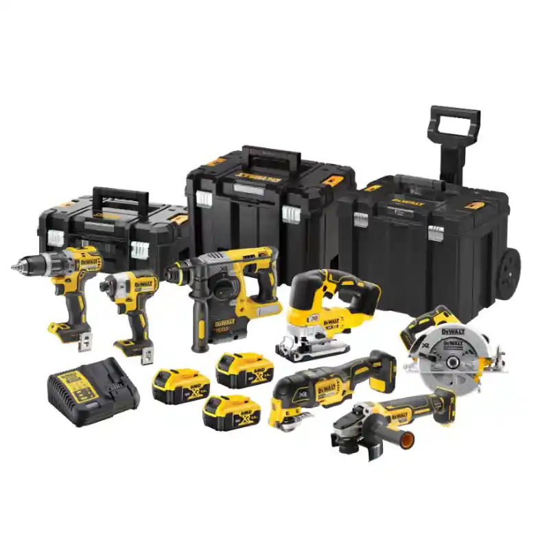 Produit De Marque Pack 7 outils 18V (3x5,0 Ah) dans 3 coffrets TSTAK - DEWALT DCK755P3T