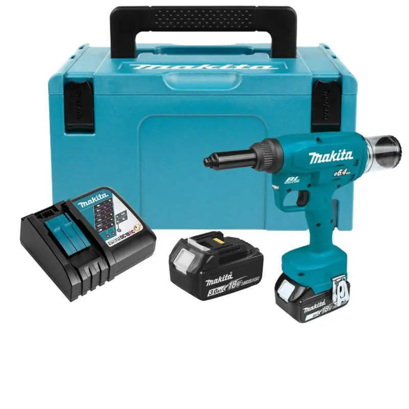 Must-Have Riveteuse 18 V Li-Ion BL Ø 6,4 mm (2x3.0Ah) - MAKITA DRV250RFJ