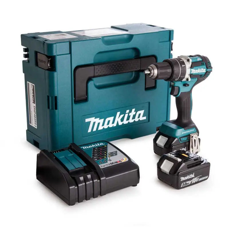Dernier Modèle Perceuse à percussion 18V LXT (2x3.0 Ah) en MAKPAC - MAKITA DHP484RFJ