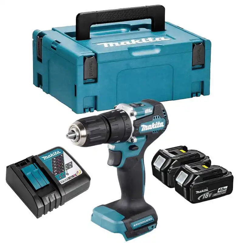 Perceuse à percussion 18V LXT (2x4,0 Ah) en MAKPAC - MAKITA DHP487RMJ Gros Lot