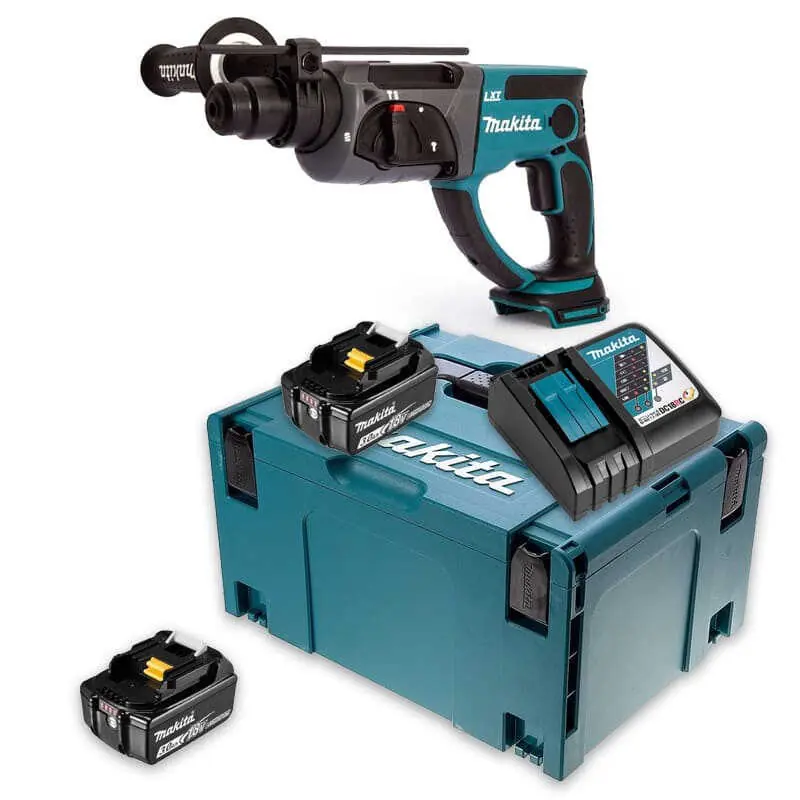Perforateur burineur SDS+ 18v (2x3,0 Ah) en Makpac Makita DHR202RFJ Livraison Gratuite