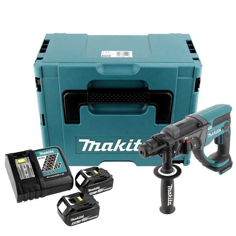 Nouvelle Collection Perforateur burineur SDS+ 18V (2x5,0 Ah) en Makpac MAKITA DHR202RTJ