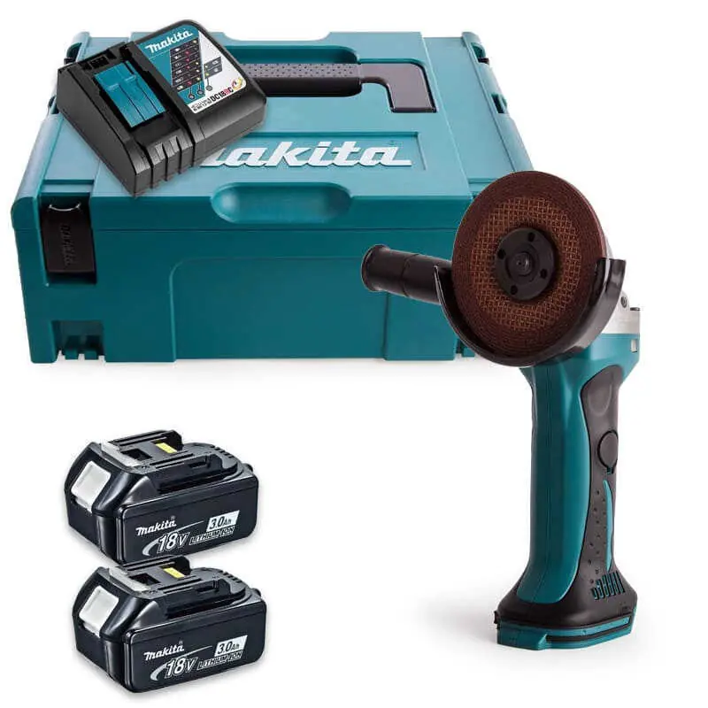 Meuleuse angulaire 18V LXT Ø115 mm (2x3,0 Ah) en MAKPAC - MAKITA DGA452RFJ Populaire