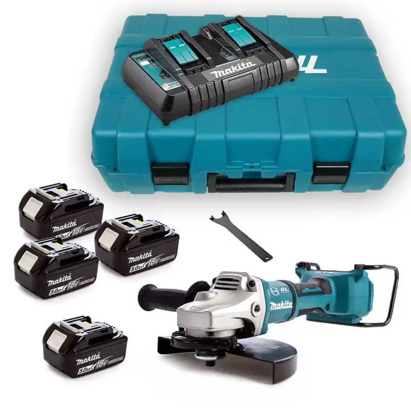 Meuleuse d'angle 36V LXT Ø230 mm (4x5,0 Ah) en coffret - MAKITA DGA900PT4 Expédition Rapide