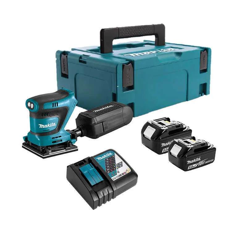 Ponceuse vibrante 18v 112x102 mm (2x5,0 Ah) en coffret Makita DBO480RTJ Nouvel Arrivage