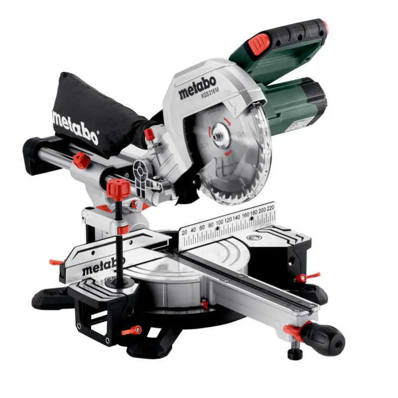 Nouvel Arrivage Scie à onglet et radiale Ø216 mm 1200W KGS216M - METABO 613216000