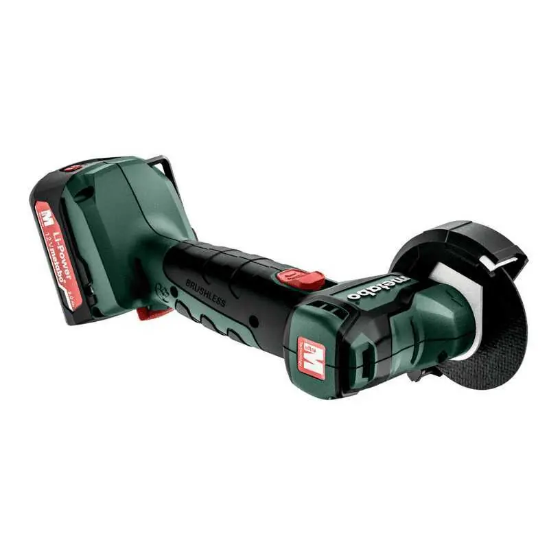Meuleuse d'angle CC12BL 12V Ø76 mm PowerMaxx (2x2,0 Ah) en Metabox - METABO 600348500 Jusqu’à Épuisement Des Stocks
