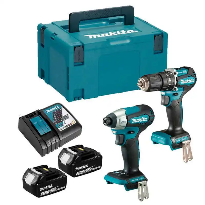 Combopack 2 outils 18V LXT (DHP487 + DTD157) (2x3,0 Ah) en MAKPAC - MAKITA DLX2414JX4 Dernière Chance