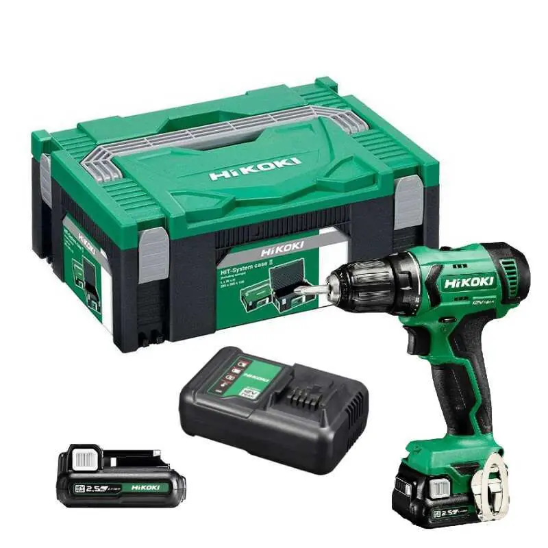 Perceuse visseuse 12V (2X2.5 Ah) + chargeur en Hitcase - HIKOKI DS12DAWEZ Meilleure Qualité