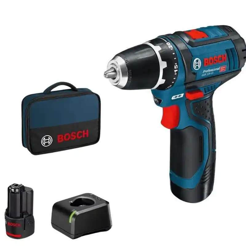 Perceuse-visseuse sans fil GSR 12V-15 (2x2.0Ah) - BOSCH 060186810F Livraison Express