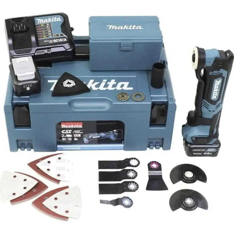 Solde Outil multifonctions 10,8V (2x 4,0 Ah) + accessoires en coffret Makpac - MAKITA TM30DSMJX5