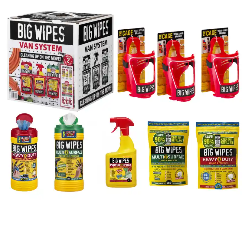 Kit de nettoyage Van System (lingettes et Spray, 8 pcs) - BIG WIPES BIVSKIT0 Meilleur Choix